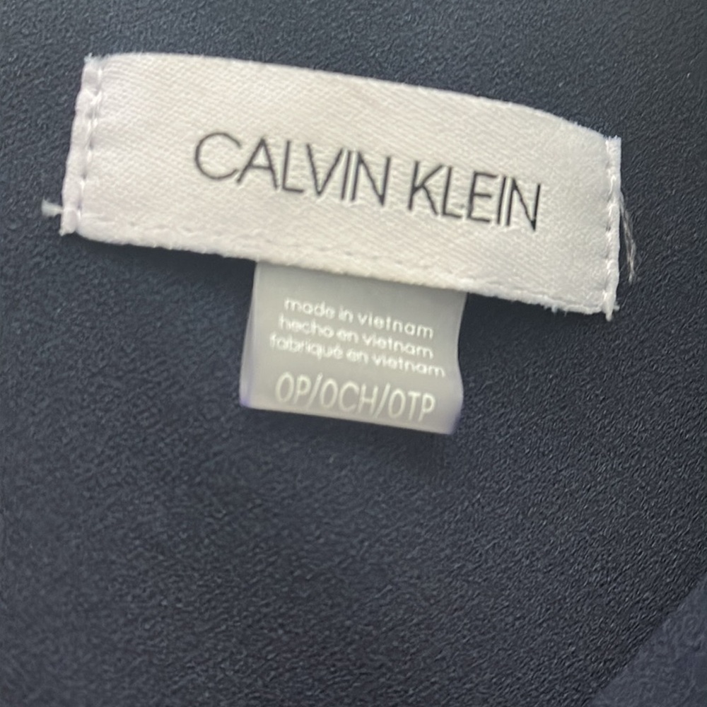 Calvin Klein Tulip-Sleeve Sheath Knee length Dress in Navy Blue Size Petite 0 - Picture 7 of 15